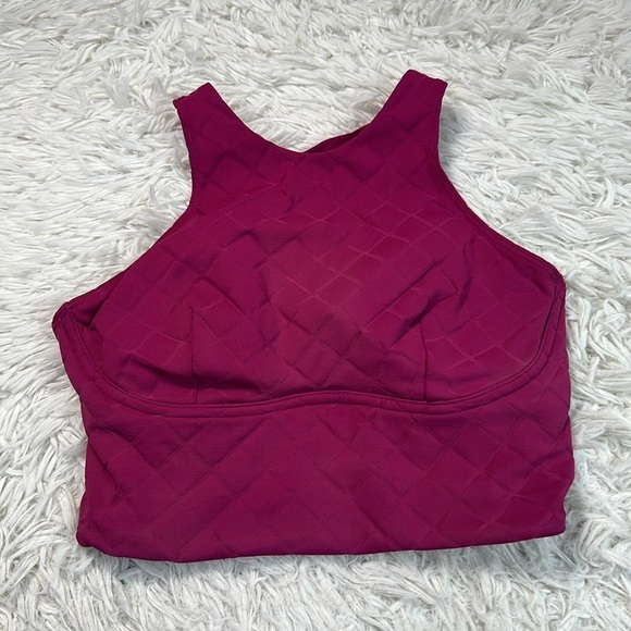 Lululemon Diamond Grid Swim Top *C/D Cup Magenta Purple - Picture 1 of 6